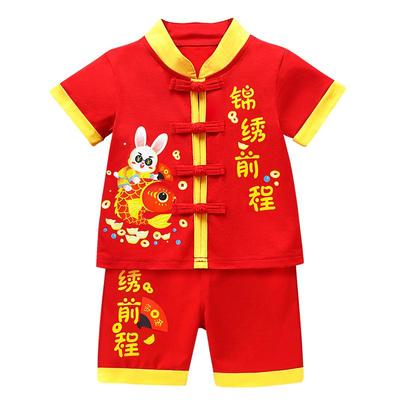 夏季男童中国风短袖唐装