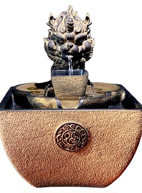 招财流水摆件财源滚滚日进斗金