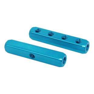 气动汇流板多管路分气块C式快速接头分流气排多通直排分配器 铝排