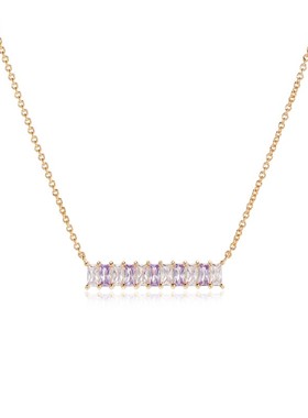 WOWDAYS合金镀金一字项链中式风