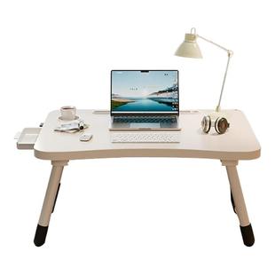 简易可折叠床上小桌子学习书桌笔记本电脑桌懒人卧室飘窗桌坑几大学生宿舍学生写字小桌板儿童看书课桌膝上桌