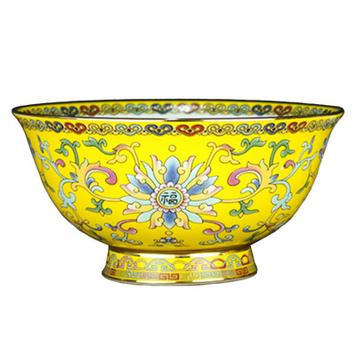 景德镇珐琅彩饭碗高脚防烫骨瓷
