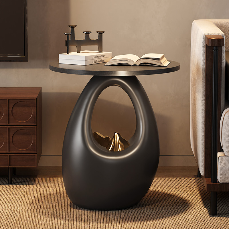 时来运转茶几客厅落地摆件沙发旁边柜高级感家居软装中古风装饰品