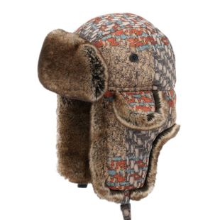 VISON 雷锋帽东北棉帽子冬天户外护耳防寒防风滑雪毛帽子男女士潮