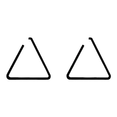 黑色三角形几何耳环女款