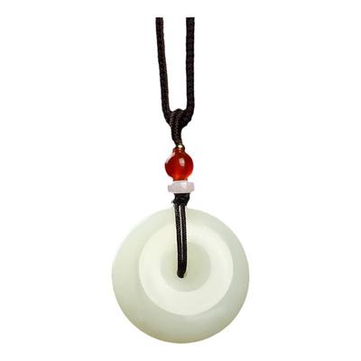 和田玉平安扣吊坠真品玉石男士女