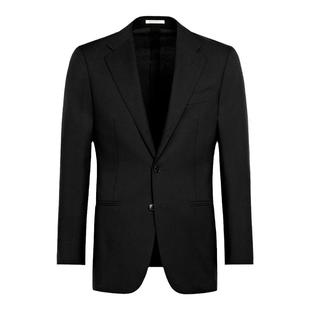 SUITSUPPLY黑色Traveller四股羊毛易打理男西装上衣