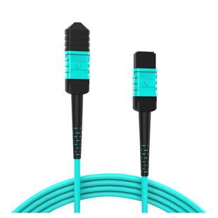 华杰恒讯定制 MPO光纤跳线8芯12芯24芯MTPLC万兆多模铠装线OM3适用华为思科交换机IDC尾纤QSFP光模块40G/100G