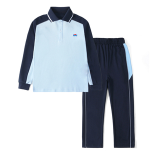 新款珠海市金湾区小学校服春秋套装长袖裤教育局指定面料服装