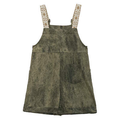 瑞尔美式复古背带裤女