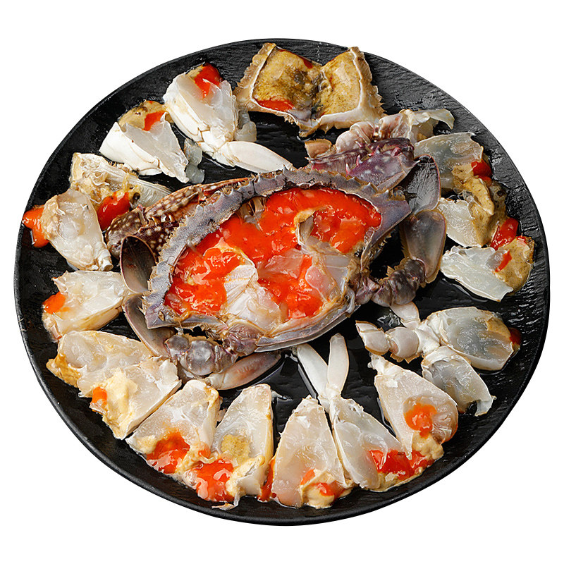 舟山红膏呛蟹整只酱母蟹宁波炝蟹梭子蟹咸蟹生腌螃蟹海鲜醉蟹即食