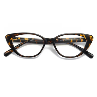 MELIYA欧美复古猫眼辣妹豹纹素颜眼镜框方圆脸显瘦女镜架可配近视