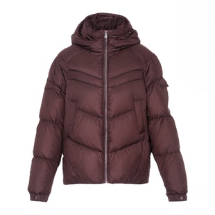 dfvc咖色中长款茧型连帽羽绒服女2025年冬季新款白鸭绒面包服外套