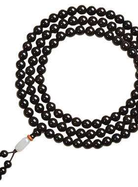 【100%官方正品】天然黑檀木手串