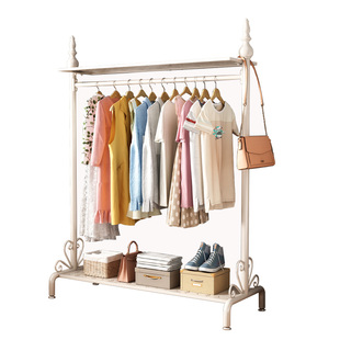 落地衣架家用挂衣架简约卧室晾衣架阳台家用晾衣杆室内加粗衣帽架