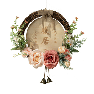 装饰花墙壁客厅卧室墙面创意壁挂花器门上花环挂件墙上遮丑装饰品