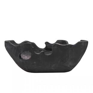 Ni+尼家侘寂风手工木质镂空果盘创意摆件收纳篮中古风艺术装饰品