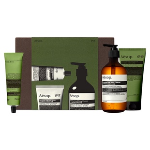 [年度礼盒]Aesop伊索 天竺葵三重奏洁肤露身体乳去角质露生日礼物
