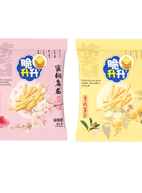 脆升升香脆薯条茶味薯条20g*25袋蜜桃乌龙脆生生休闲零食大礼包