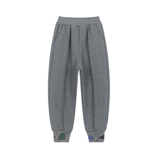 【商场同款】马拉丁男大童裤子冬装新款不倒绒罗纹针织长裤