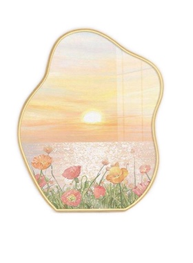 奶油风日照金山装饰画