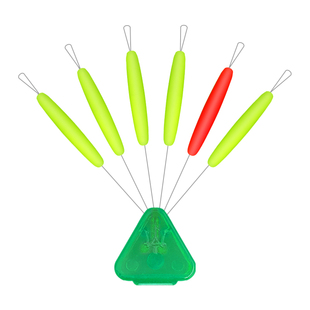 阿酷A4超细鹅毛款圆柱远投型七星漂+0.35克铜头朝天钩组合 传统钓