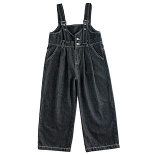 半度闲女童背带裤秋装洋气2025新款儿童春秋款休闲连体衣中大童潮