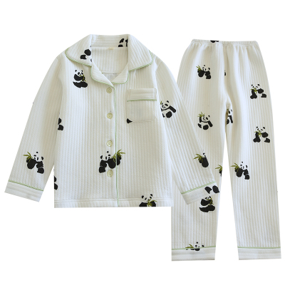 米筱米纯棉可爱空气层秋冬睡衣套