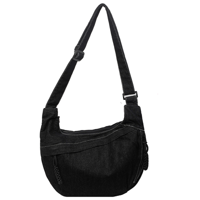 韩版通勤女士纯色2025新款饺子包