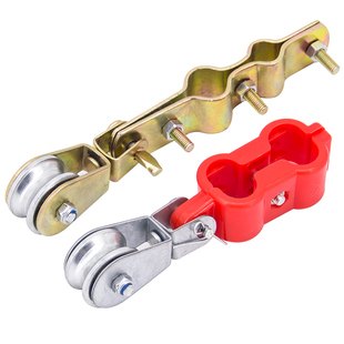 动滑轮半塑料吊线滑轮起重小滑轮吊环轴承轮微型钢丝滑车行车电缆