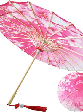 中国风表演绸布舞台青花瓷装饰伞