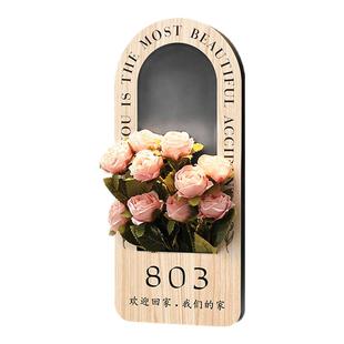 门牌号高级感轻奢创意入户号码牌家用2026新款定制定做欢迎回家仪式感新房门口奶油风发光装饰家庭入户门挂件