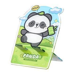 熊猫手机支架卡通可爱桌面装饰摆件学生宿舍懒人追剧支撑架可充电