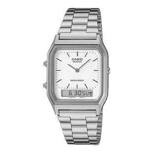 casio卡西欧小方块手表男女正品防水学生石英电子表AQ-230A-7D