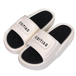 细细条 踩屎感运动风百搭男女士外穿凉拖鞋夏季拼色厚底情侣拖鞋