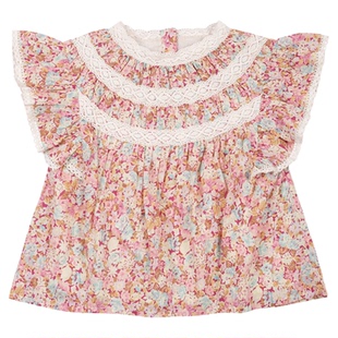 3件38折 法国louise misha春夏秒杀 SS24女童上衣吊带短裤连衣裙