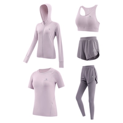 骆驼五件套骆驼瑜伽服套装弹力