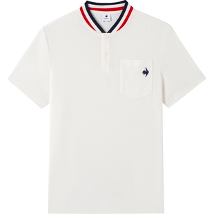 乐卡克法国公鸡夏季男士舒适透气休闲运动短袖柔软亲肤POLO衫