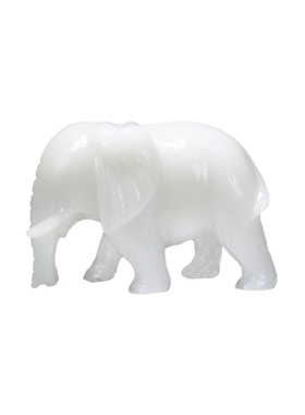 天然白玉吸水吸财象客厅玄关摆件