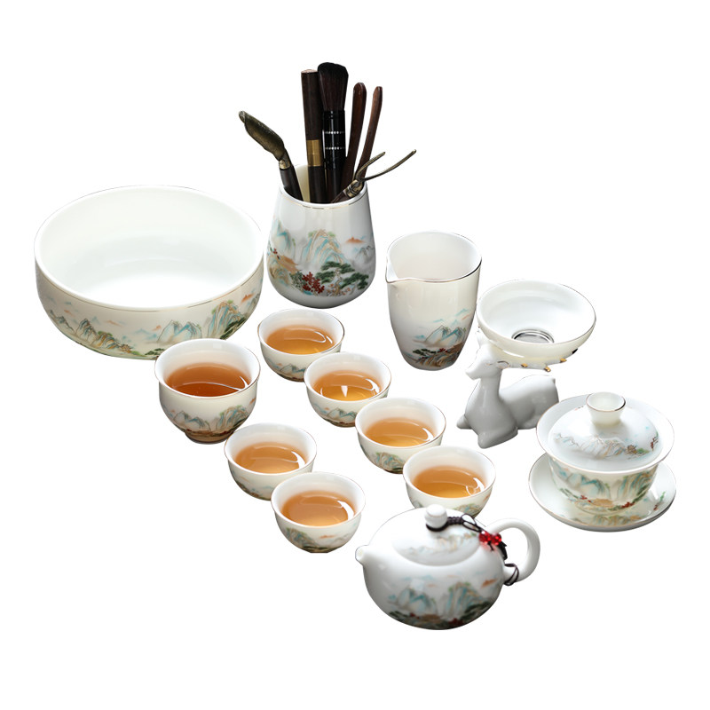 不烫手不吸茶渍易清洗整套茶具