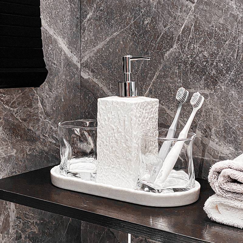 厕所卫生间置物架化妆品盒洗手浴室牙刷桌面托盘洗漱杯子收纳台架