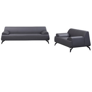 办公沙发简约现代皮艺单人位三人位组合总经理办公室接待商务沙发