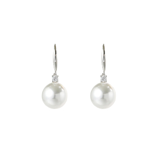 西大班水滴人造冷光澳白珍珠耳环女轻奢小众设计简约百搭爆闪耳钉