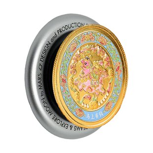 “马上如意”马年新年金属滴胶彩绘面盖磁吸气囊支架无棱招财加薪