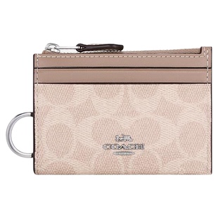 【国内现货】COACH/蔻驰Mini Id Skinny拉链卡包老花拼色零钱包女