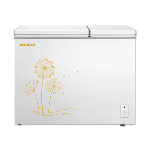 政府补贴美菱 BCD-220DT 冰柜家用冷藏冷冻双温商用冷柜卧式冰箱