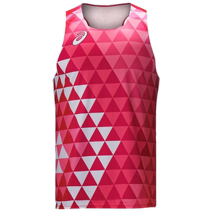 刘德助同款!田径精英Asics男子专业训练运动马拉松背心速干比赛服