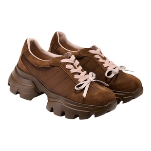 fed复古老爹鞋春季新款女鞋褐履行野休闲鞋增高厚底鞋女款YAB016