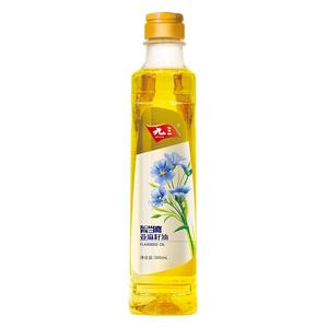 九三智当嘉亚麻籽油500ml食用油低温冷榨工艺健康小瓶