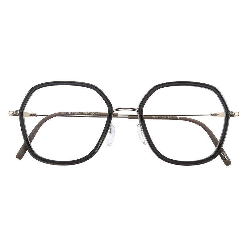 诗乐眼镜框男女款无螺丝超轻纯钛潮流复古全框时尚近视眼镜架4569